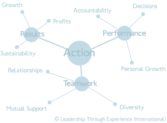 Leadership through Experience Training Development Spider Diagram